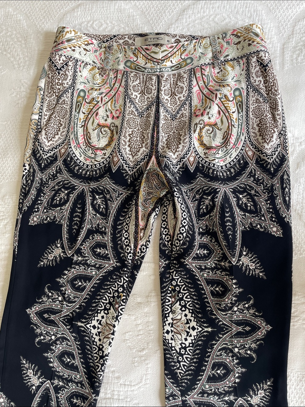 Etro Multicolor Paisley Print Pants - Picture 3 of 6
